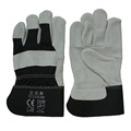 Full Palm Cowhide Split Leather Protective Hand Work Glove with Ce En388